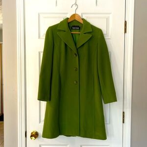 Marvin Richards Unique Warm Wool Vintage Green Mid Length Pea Coat - Women